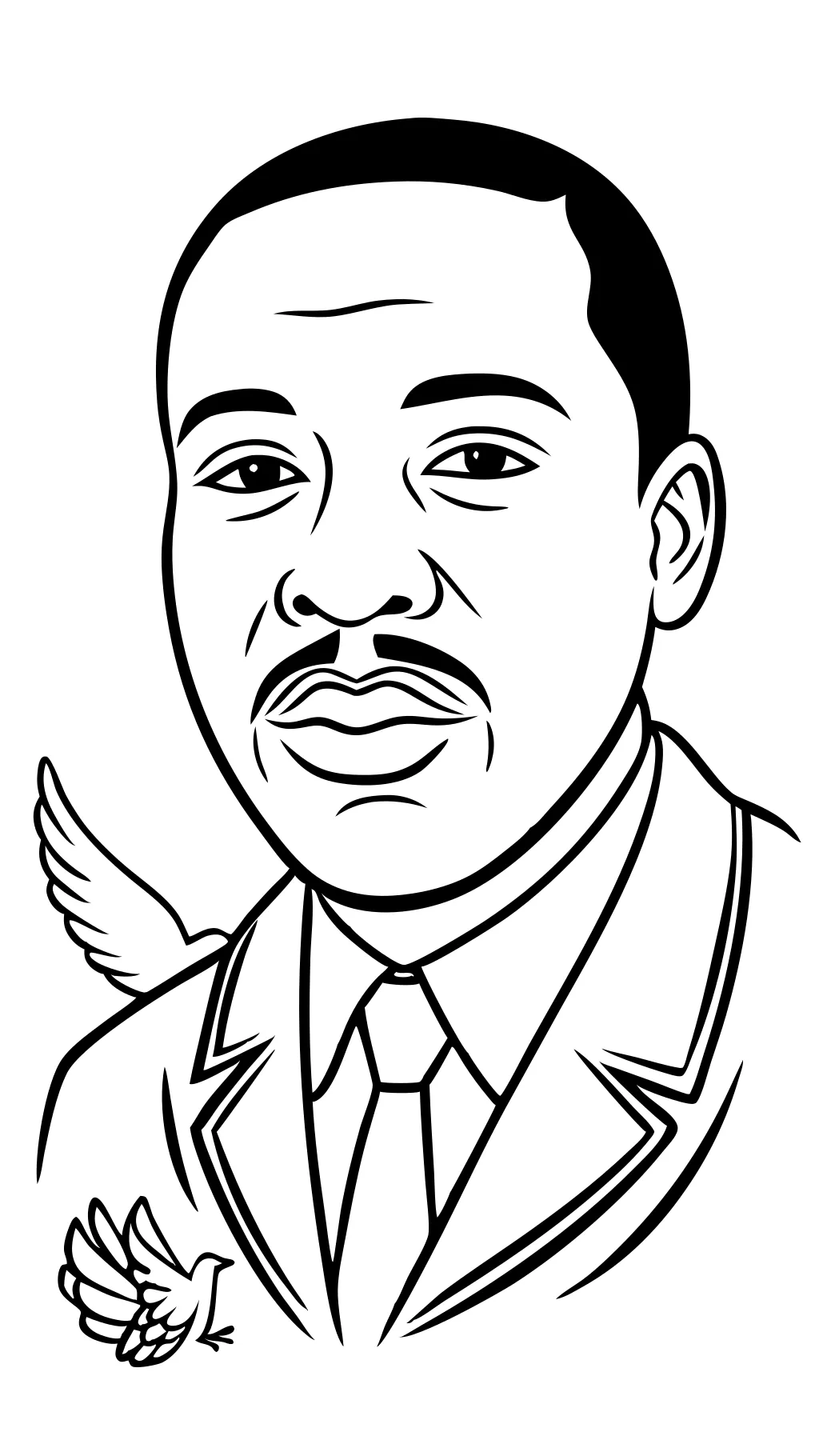 Martin Luther King Página para colorear gratis